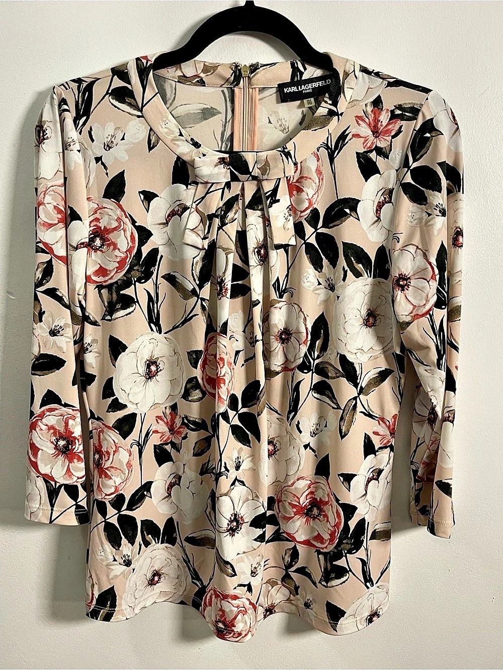 Karl Lagerfeld Paris Floral Lace Bow Top 2